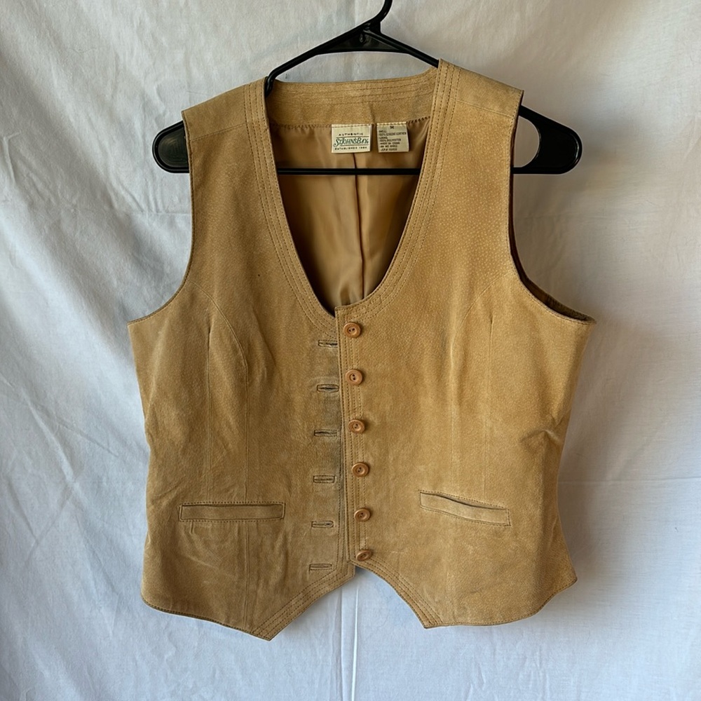 St. John’s Bay leather vest.